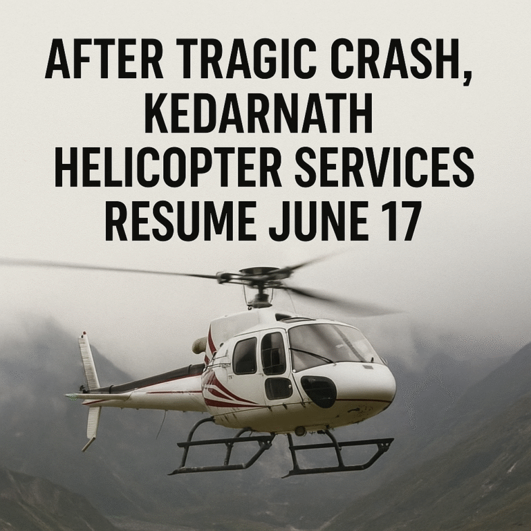 Kedarnath Helicopter Services Resume June 17 After Tragic Crash