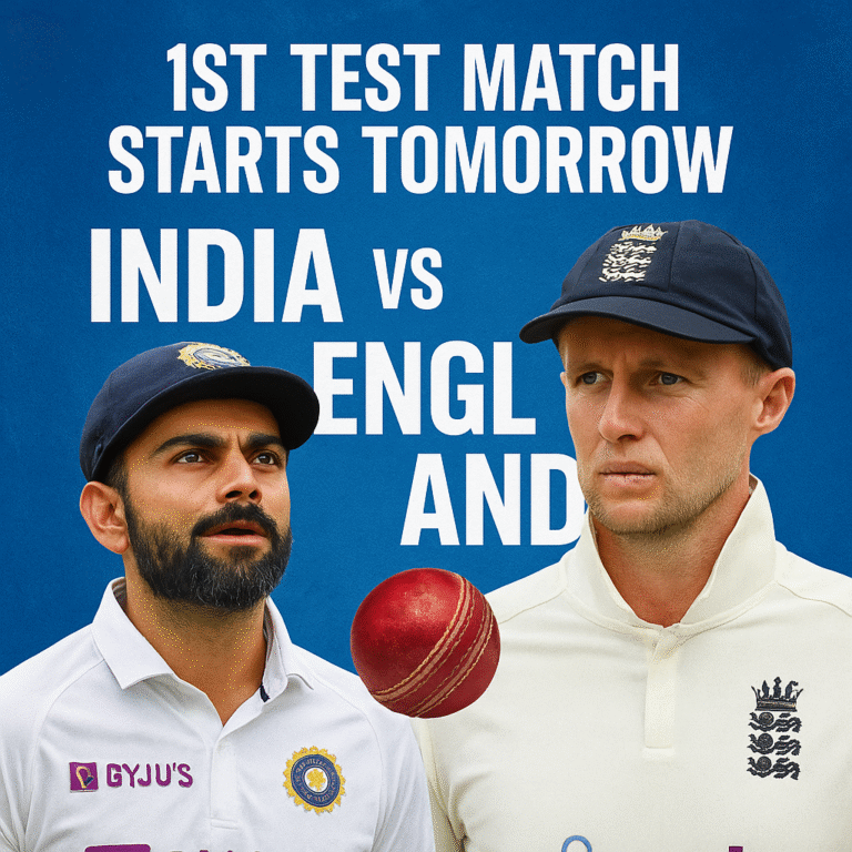 India Tour of England 1st Test Match Starts Tomorrow