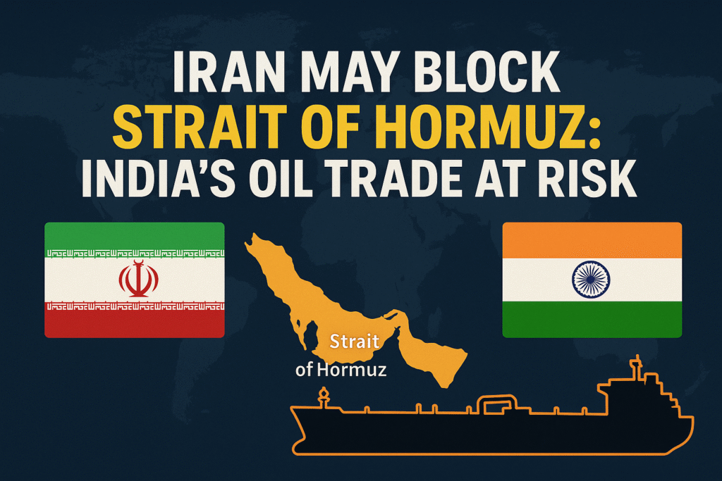 "Iran May Block Strait of Hormuz: India’s Oil Trade at Risk"