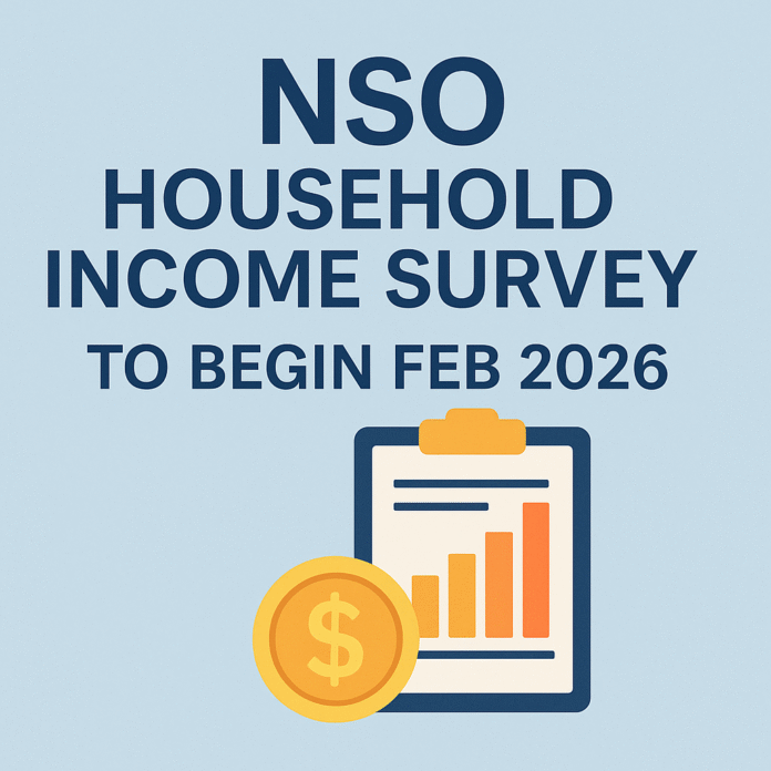 NSO Household Income Survey to Begin Feb 2026