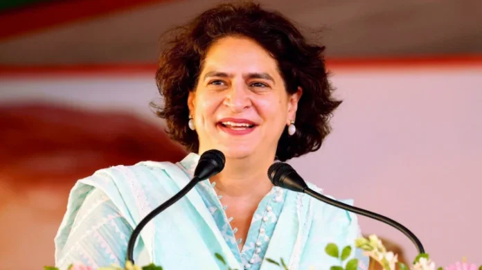 Priyanka Gandhi speaking in Lok Sabha, addressing Pahalgam attack and emphasizing unity over religious identity.