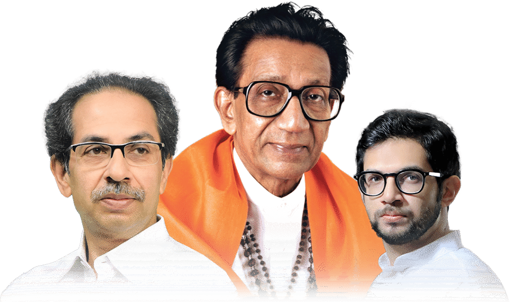 Uddhav Thackeray addressing a public rally, emphasizing Thackeray family's legacy and Maharashtra's cultural identity.